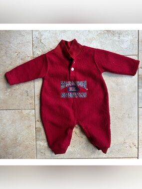 Vintage Harley-Davidson Baby Fleece Romper 6-9M